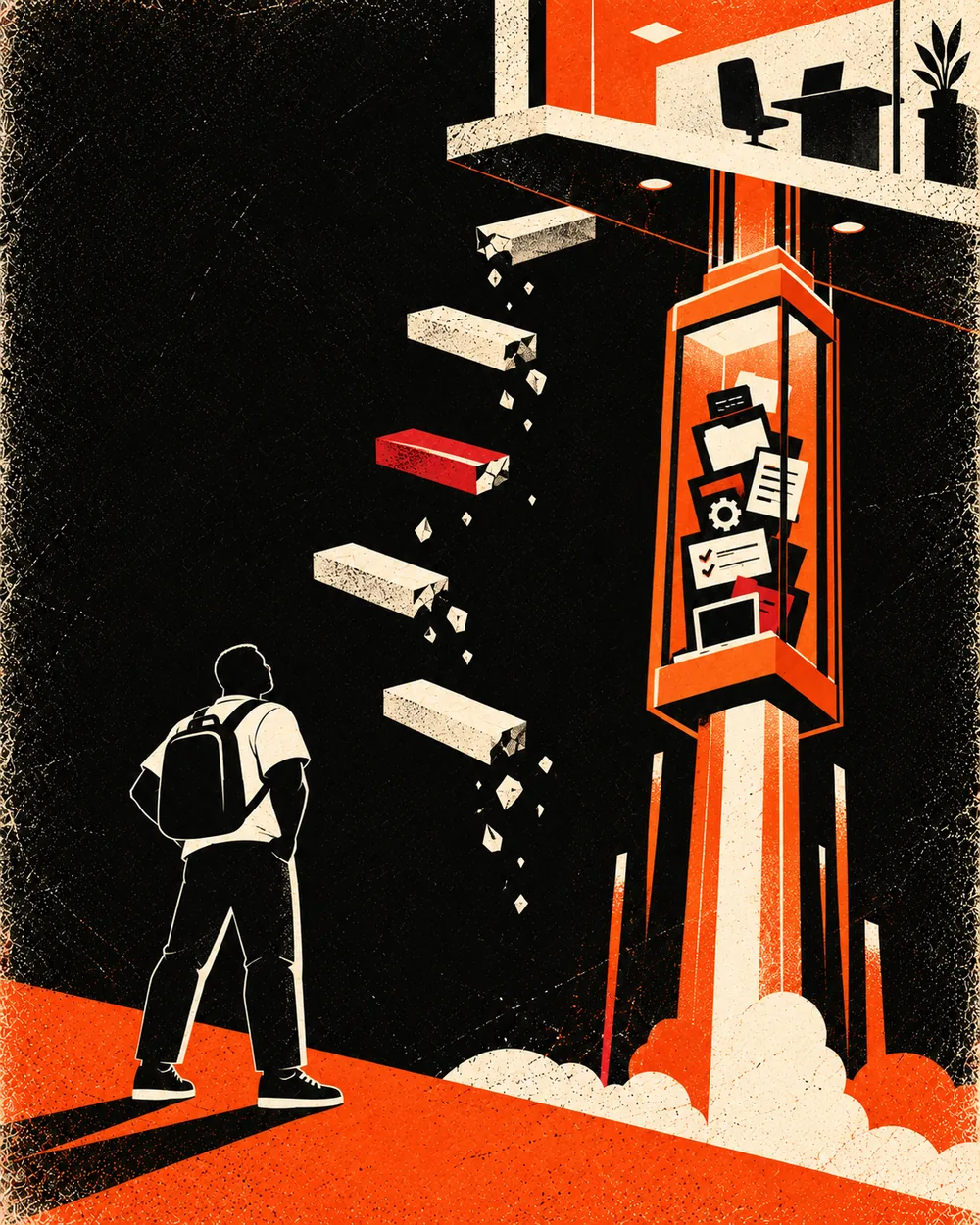 Editorial illustration for Week 21: If AI Does the Junior Work, How Does Anyone Become Senior?